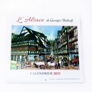 Calendrier L'Alsace Enchantée 2025 de Ratkoff (30cm x 30cm)