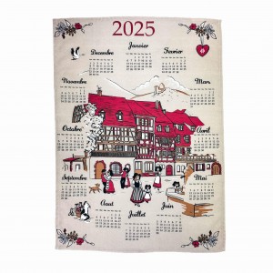 Torchon calendrier 2025 - Village